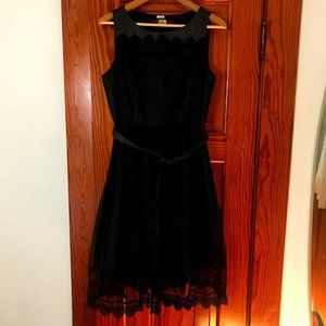 Black sparkly Eva Franco dress with lace